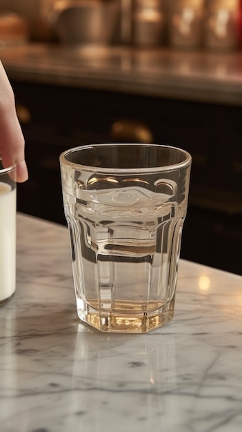 Gezonde melk in een glas, troostend en voedend, een klassiek symbool van goedheid.