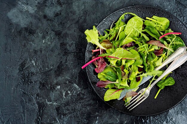 Foto gezonde salade bladeren mengsel salade