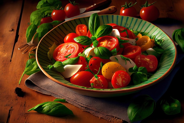 Gezonde Salade Met Verse Tomaten
