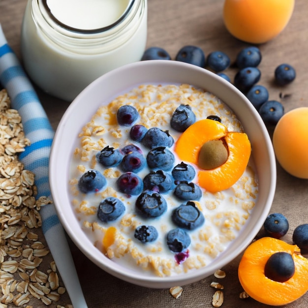 Gezonde voeding menu haver met melk Gezond eten