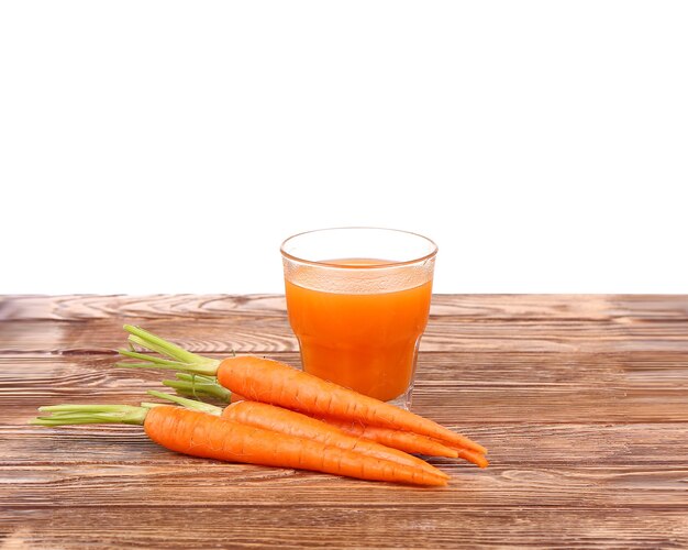Gezonde voeding - wortels en wortelsap