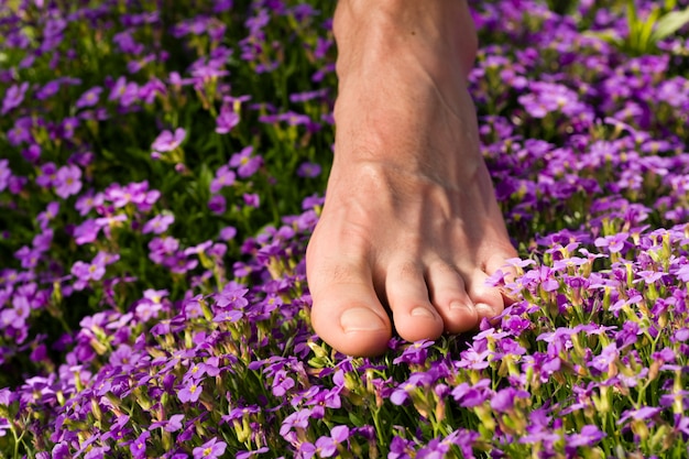 Gezonde voeten, voeten en bloemen