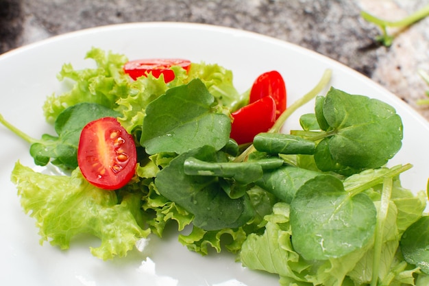 Gezonde Waterkers Sla En Cherry Tomaten Salade