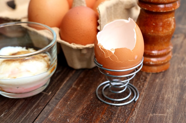 Gezonde zachtgekookte eieren