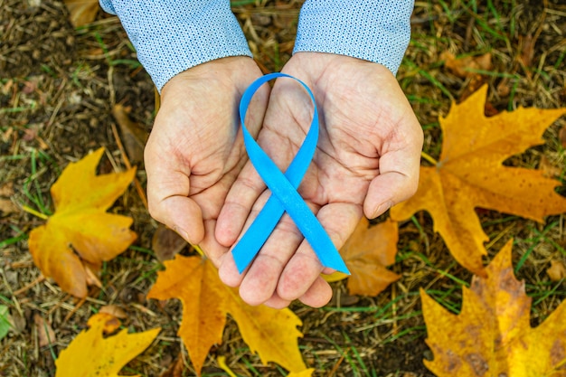 Foto gezondheid van mannen en bewustzijn van prostaatkanker in november.