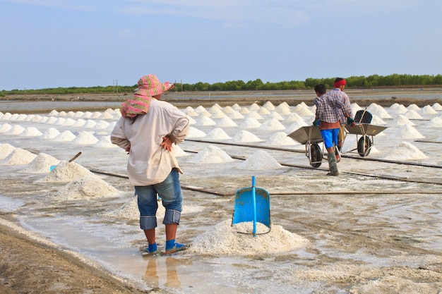 Gezouten arbeider in Thailand