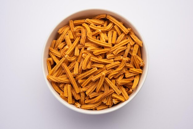 gezouten Soya Sticks is een Indiase namkeen snacks die met de hand wordt gemaakt