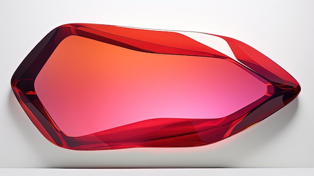 gglass mirror in red at esquial in the style of irregular organic forms