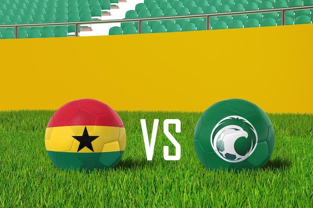 Ghana VS Saudi Arabia In Stadium