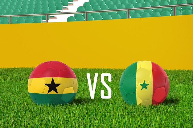 Ghana VS Senegal In Stadium