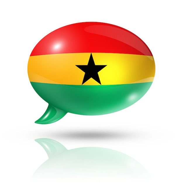 Ghanaian flag speech bubble