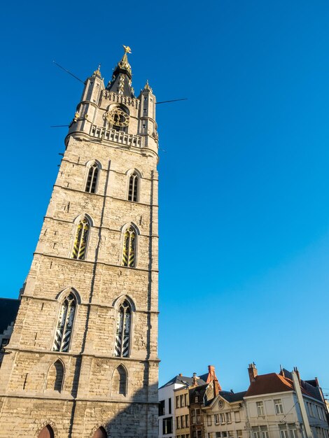 Ghent city scenes in belgium residential buildings church attractive and beautiful scenes