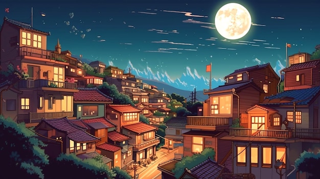Ghibli studio background design