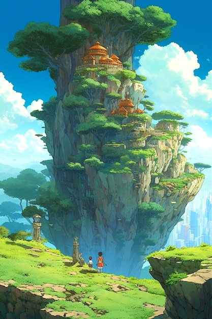 Ghibli Studio inspired background