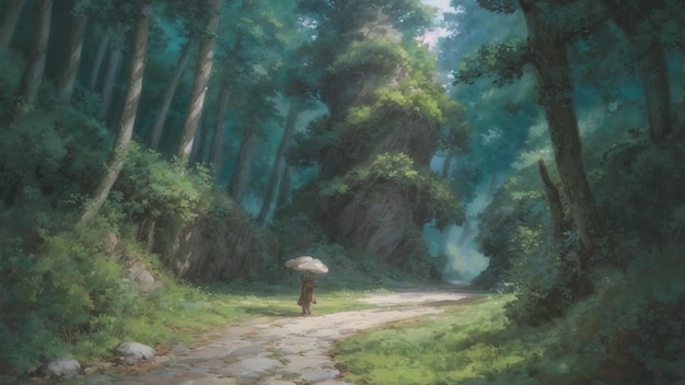 Ghibli Style Magical Forest