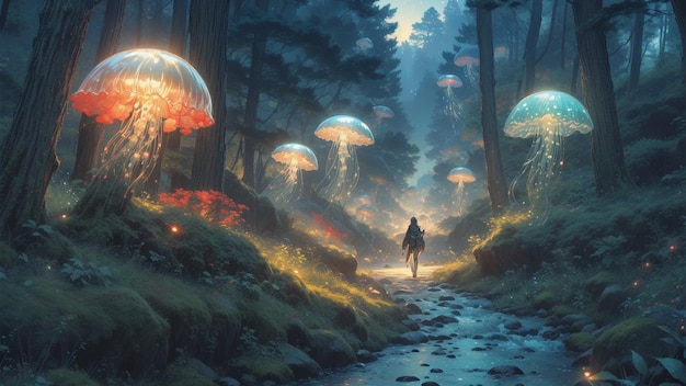 Ghibli Style Magical Forest