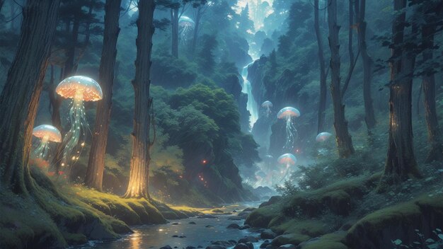 Ghibli Style Magical Forest