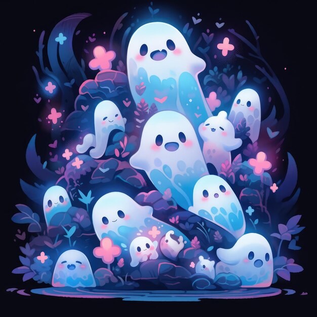 ghost design graphic for tshirt