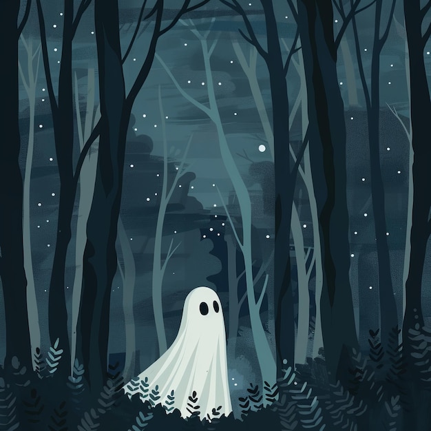 Photo ghost in the forest