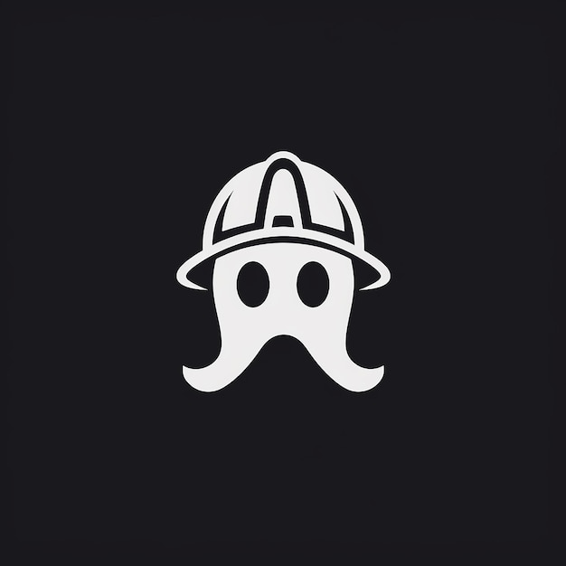 ghost logo with hardhat