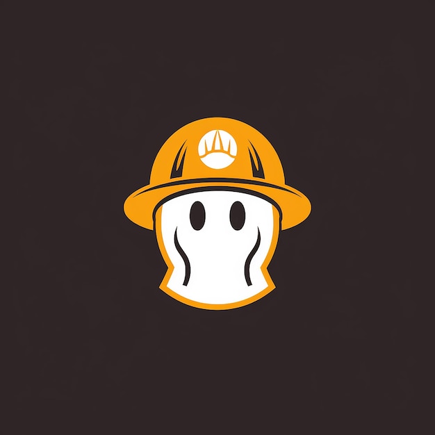 Photo ghost logo with hardhat