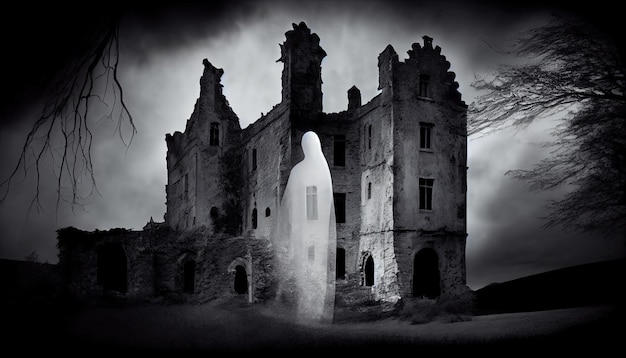 Photo ghost in old castle