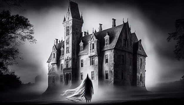 Ghost in old castle