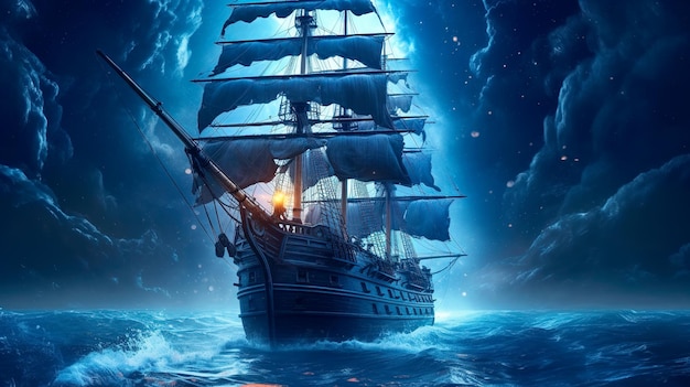 Ghost ship digital painting photo