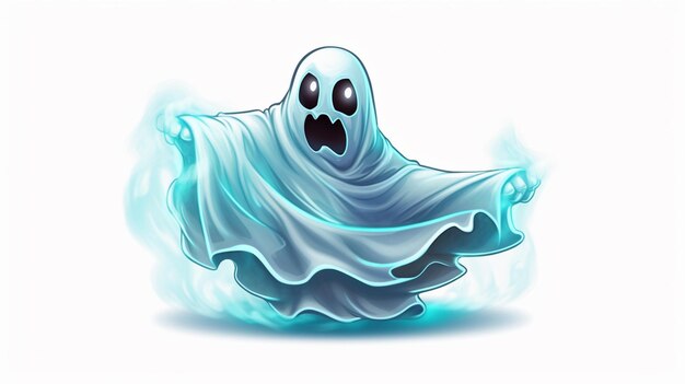 Photo ghost vector icon on white backgroundgenerative ai