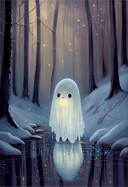 A ghost in the woods by person