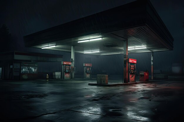 Ghostly Gas Station Aesthetics