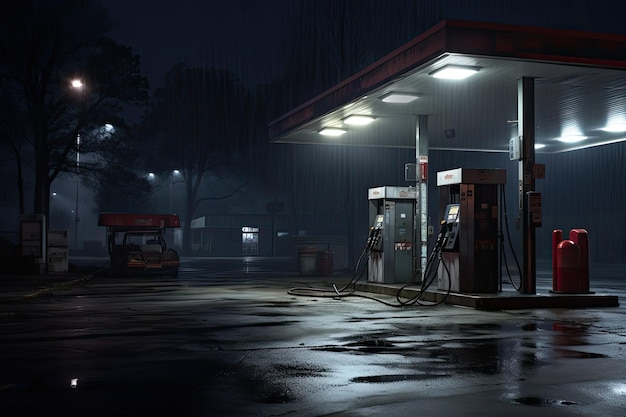 Ghostly Gas Station Aesthetics