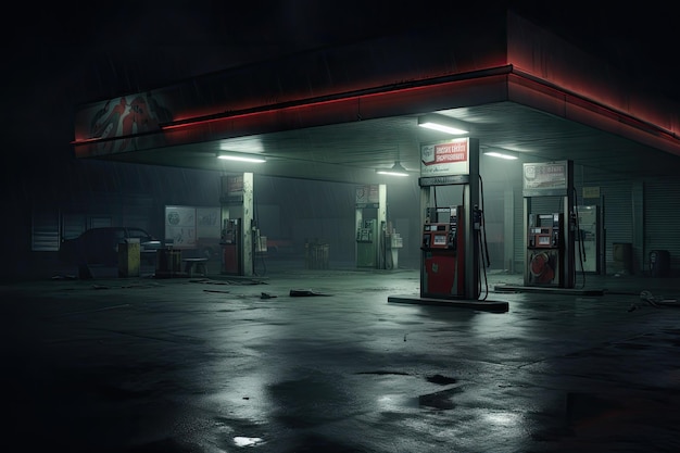 Ghostly Gas Station Aesthetics