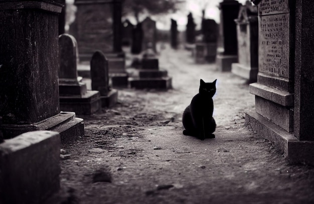 Ghosts and ghosts in the cemetery