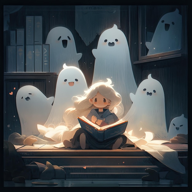 사진 유령 책 읽기