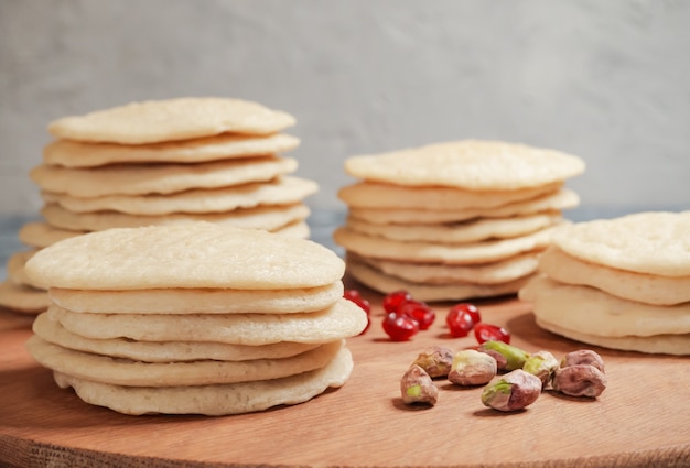 Ghrayaf - Algerijnse pannenkoeken, Maghreb-keuken.