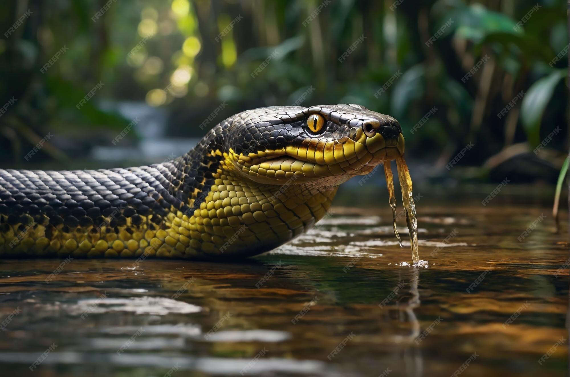 Premium Photo | Giant anaconda in amazon rainforest