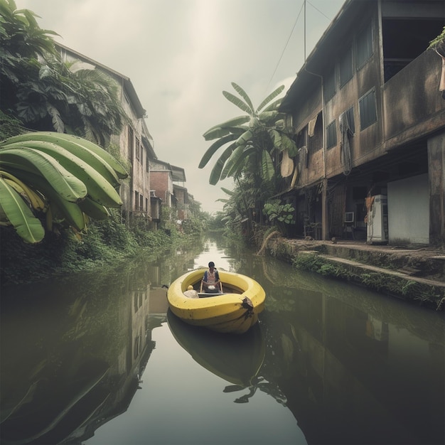 Canal Surreal Photo의 거대한 바나나 곤돌라