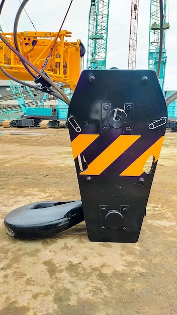 Giant crane hook block used for heavy lifting