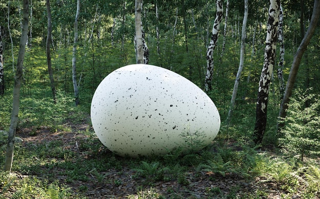 Giant egg in the forest