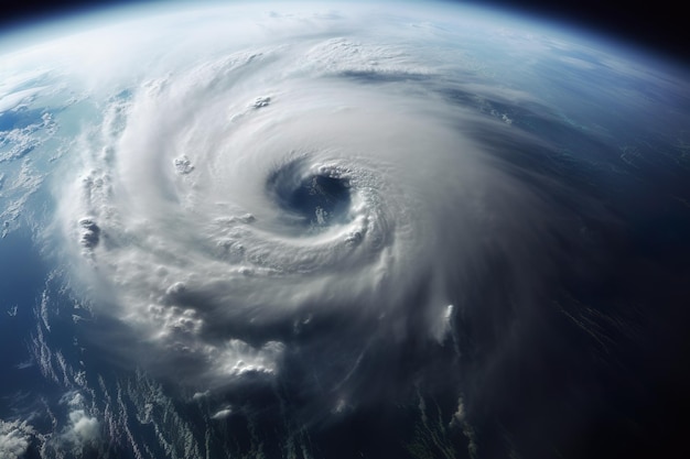 Giant hurricane influenced by climate change hurricane season generative ai