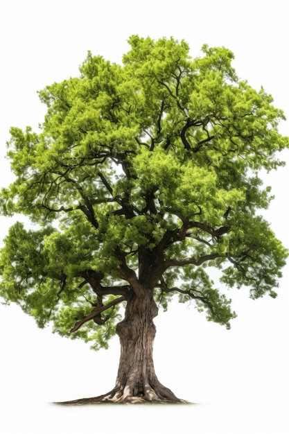 Giant oak isolated on a white background