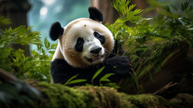 Photo giant panda high quality background