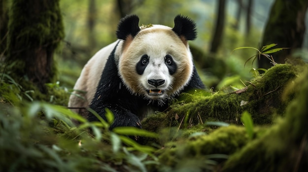 Giant panda in the wild