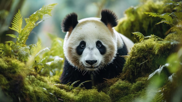 Giant panda in the wild