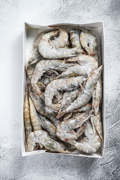 Giant prawns in a box