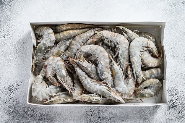 Giant prawns in a box