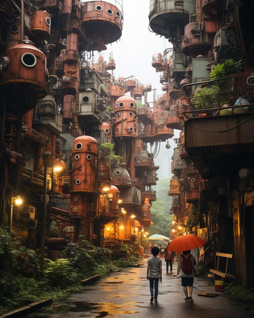 Giant red robot walking in Kowloon City 6