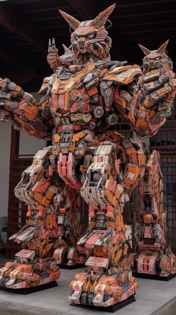 a giant robot made of legos