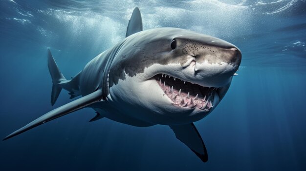 Photo giant shark fish in the ocean